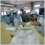 Quality Control Staffs are inspecting Sewing Line Near Belt